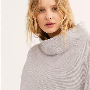 Free People Slouchy Ottoman Tunic in Grey Ice size medium.